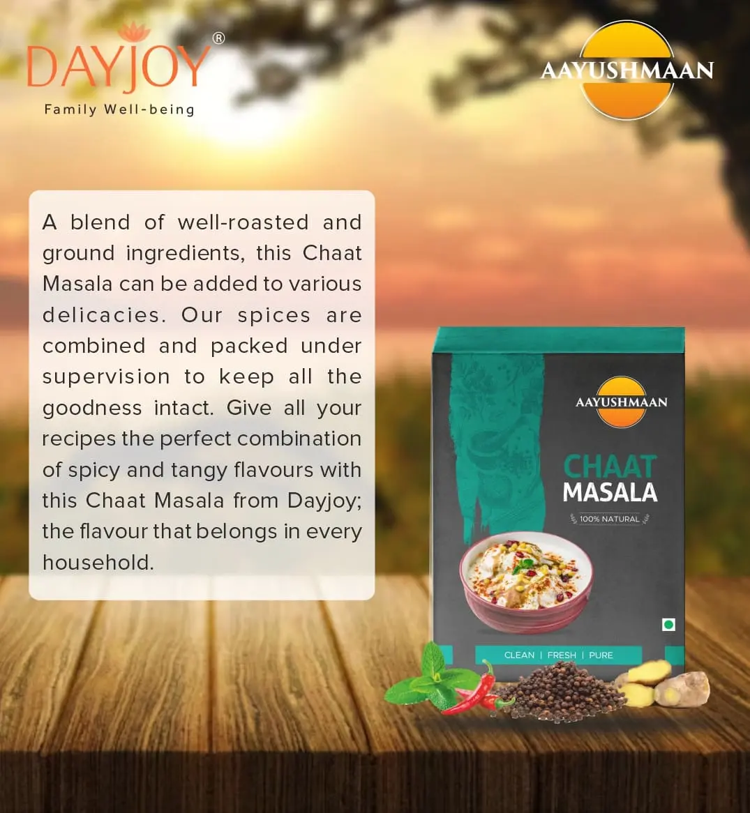 Aayushmaan Chaat Masala- a real touch of Indain spices