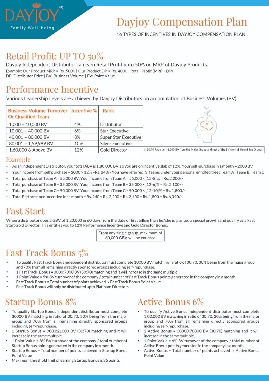 English One-Page Compensation Plan (Set of 25 Leaflets)