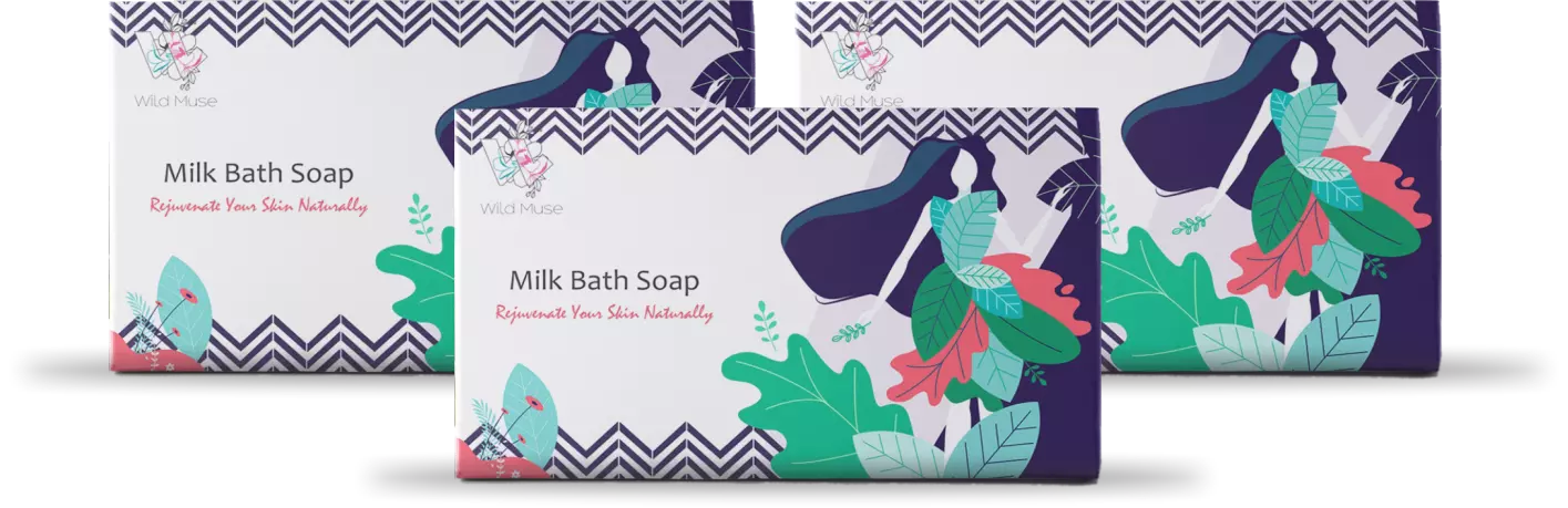 Milk Bath Soap (pack of 3) 75gm - best soap for soft skin