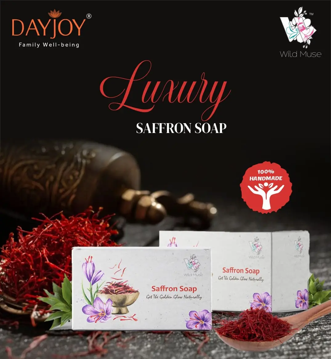 Luxury Saffron Soap- best soap for glowing skin
